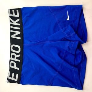 Blue Nike Pros Spandex